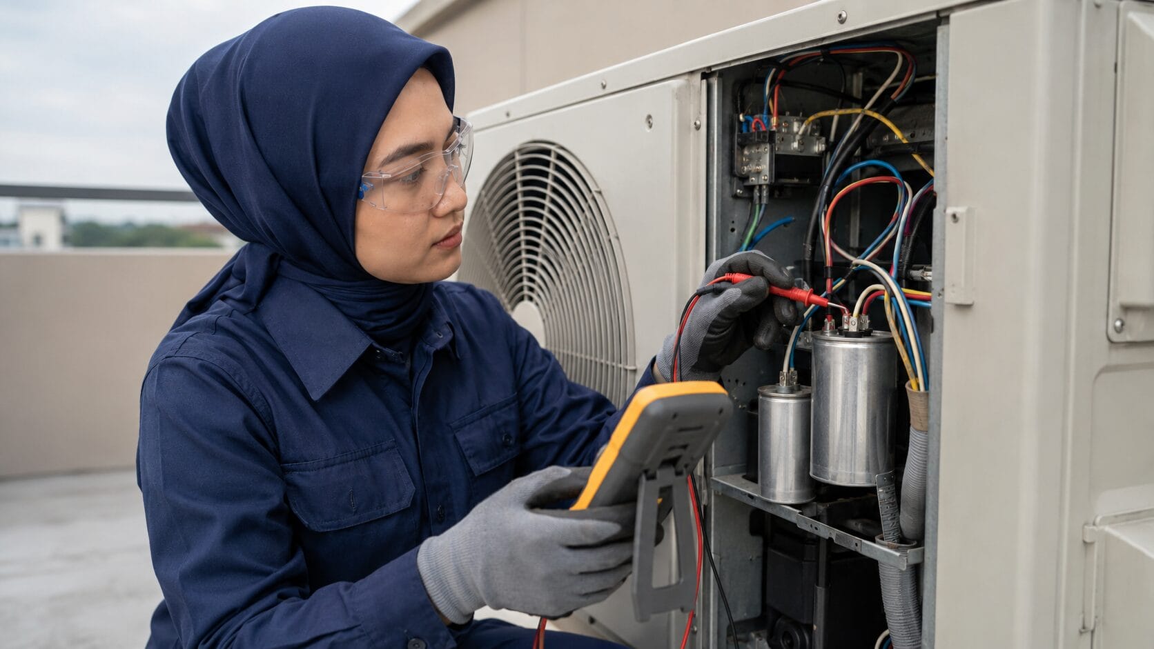 Cara Uji Kapasitor Aircond Kenal Pasti Cap Fan & Cap Comp Lemah atau Kembung
