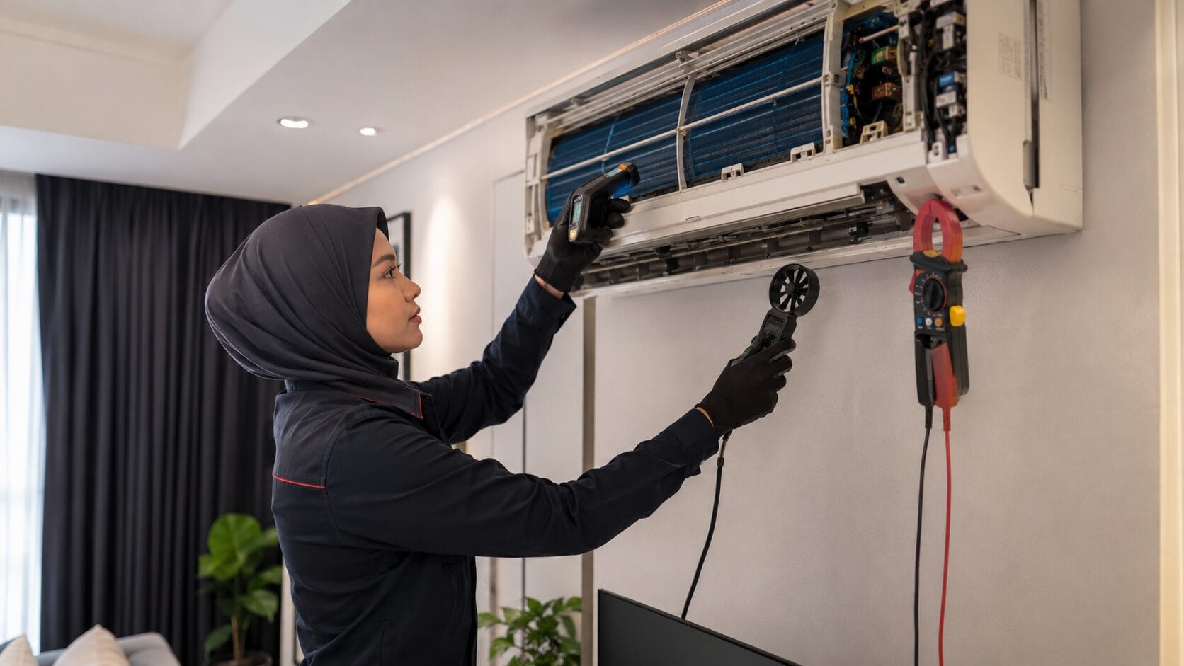 Maksud Sebenar '4R Reading' (Amp, Suhu, Angin) Fahami Metrik Kesihatan Aircond Anda