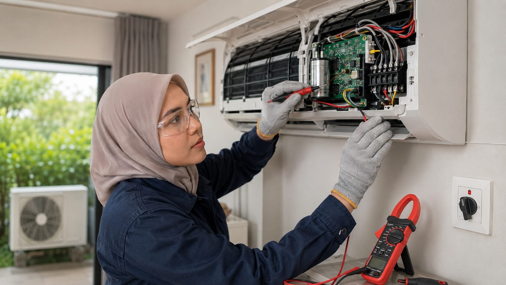 Panduan Asas Elektrik Aircond untuk Pemula Mudah Faham & Selamat